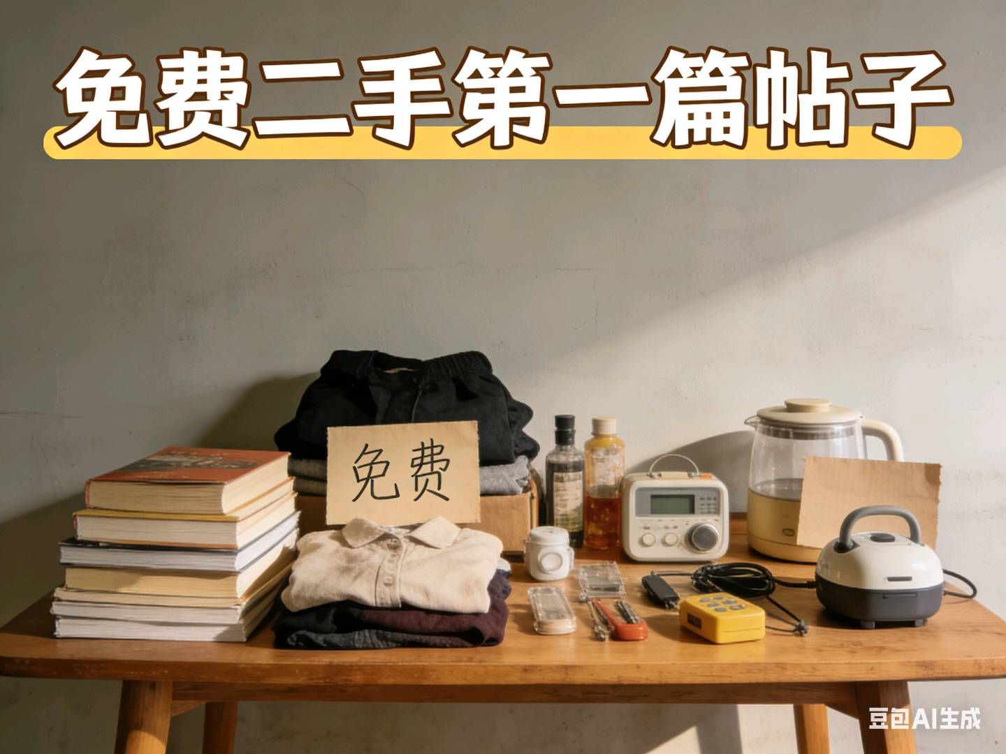 衣類の山盛りを無料でプレゼント、男女問わず、移行期にぴったり
